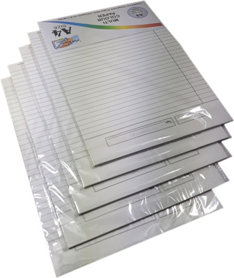 MAJESTIC BASKET High Quality Both Side Ruled White Project/ Assignment/ Practical / Homework Sheets [Pack of 5 - 100 Sheets] Both Side Ruled A4 90 gsm Multipurpose Paper(Set of 5, White)
