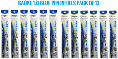 Baoke 1.0MMSmooth Gel REFILL BLUE(PACK OF 12) Refill(Pack of 12, Ink Color - Blue)