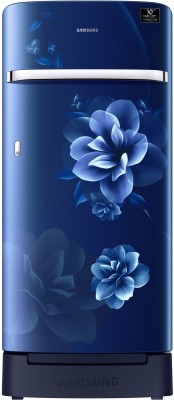 Samsung 198 L Direct Cool Single Door 5 Star (2020) Refrigerator with Base Drawer(Camellia Blue, RR21T2H2WCU/HL)
