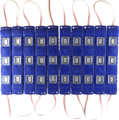 SME 3 LEDs 0.08 m Blue Steady Strip Rice Lights(Pack of 10)
