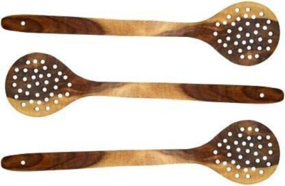 Happie Shopping Wooden Kitchen Spoon Set of 3 Wooden Spatula(Pack of 3)