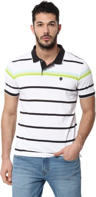 VAN HEUSEN Striped Men Polo Neck Multicolor T-Shirt