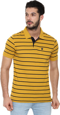 van-heusen-striped-men-polo-neck-yellow-t-shirt