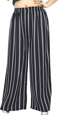 Hinayat Fashion Relaxed Women White, Black Trousers