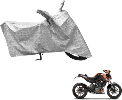 Flipkart SmartBuy Waterproof Two Wheeler Cover for KTM(Duke 200, Silver)