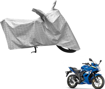 Flipkart SmartBuy Waterproof Two Wheeler Cover for Suzuki(Gixxer SF, Silver)