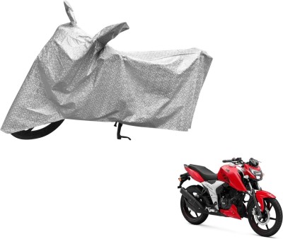 MOCKHE Waterproof Two Wheeler Cover for TVS(Apache RTR 160, Silver)