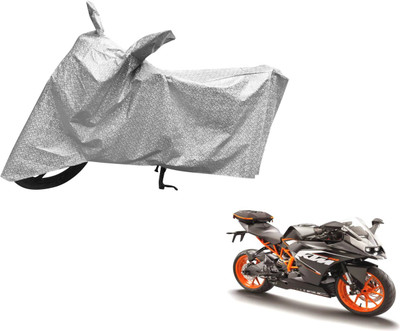 MOCKHE Waterproof Two Wheeler Cover for KTM(RC 200, Silver)