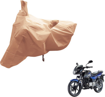 Auto Hub Two Wheeler Cover for Bajaj(Pulsar 150 DTS-i, Beige)