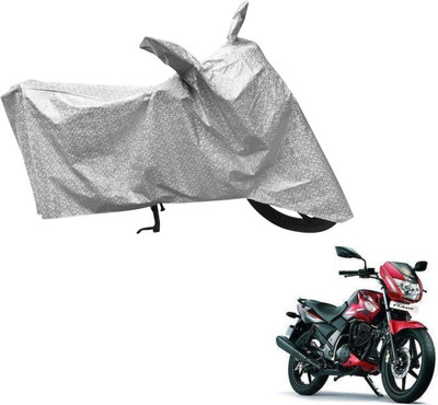 Flipkart SmartBuy Waterproof Two Wheeler Cover for TVS(Flame SR125, Silver)