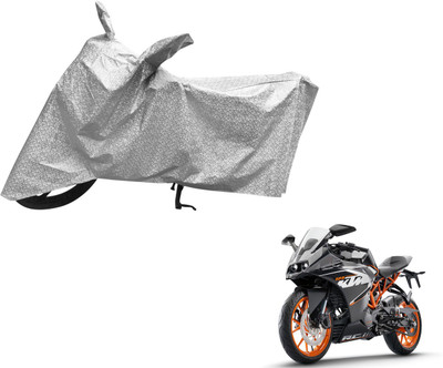 Auto Hub Waterproof Two Wheeler Cover for KTM(RC 390, Silver)