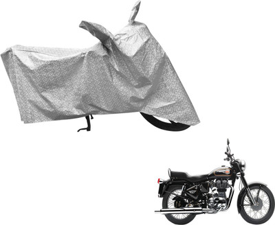 Flipkart SmartBuy Waterproof Two Wheeler Cover for Royal Enfield(Bullet 350, Silver)