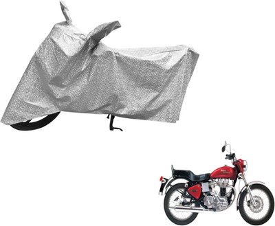 Auto Hub Waterproof Two Wheeler Cover for Royal Enfield(Silver)