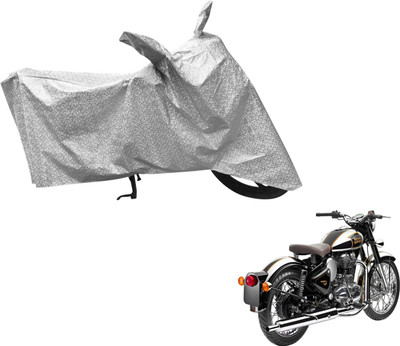 Amanzo Waterproof Two Wheeler Cover for Royal Enfield(Classic Chrome, Silver)