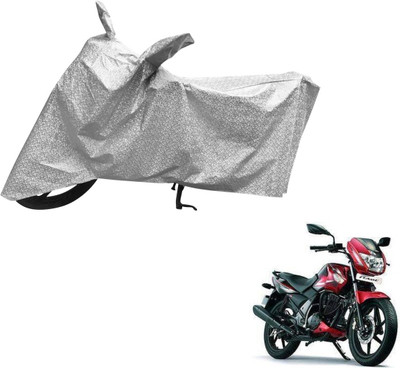 MOCKHE Waterproof Two Wheeler Cover for TVS(Flame SR125, Silver)