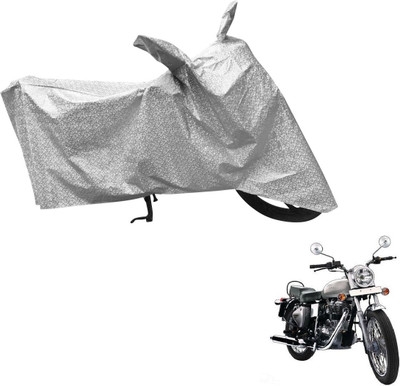 Flipkart SmartBuy Waterproof Two Wheeler Cover for Royal Enfield(Bullet 350, Silver)