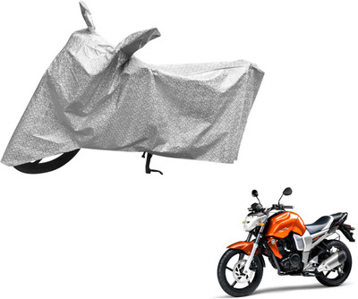 Auto Hub Waterproof Two Wheeler Cover for Yamaha(FZ16, Silver)