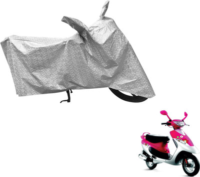 Flipkart SmartBuy Waterproof Two Wheeler Cover for TVS(Scooty Pep+, Silver)