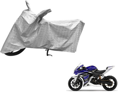 Auto Hub Waterproof Two Wheeler Cover for Yamaha(YZF R25, Silver)