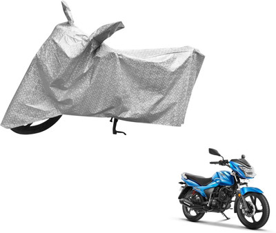 MOCKHE Waterproof Two Wheeler Cover for TVS(Victor GLX, Silver)