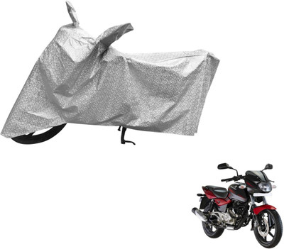 Auto Hub Waterproof Two Wheeler Cover for Bajaj(Pulsar 180 DTS-i, Silver)
