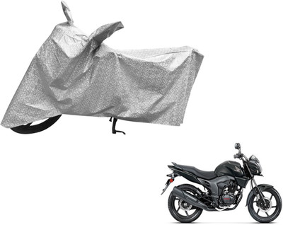 Auto Hub Waterproof Two Wheeler Cover for Honda(CB Trigger, Silver)
