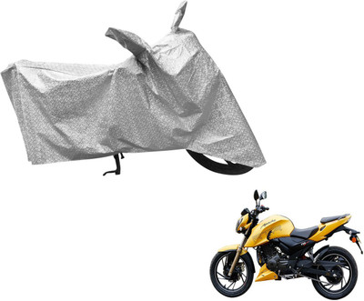Flipkart SmartBuy Waterproof Two Wheeler Cover for TVS(Apache, Silver)