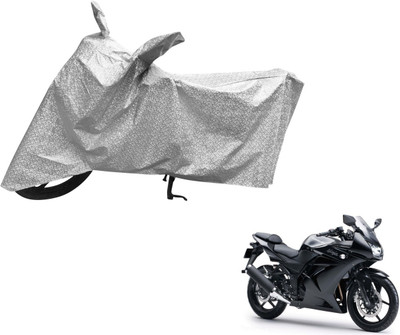 MOCKHE Waterproof Two Wheeler Cover for Kawasaki(Ninja 250, Silver)