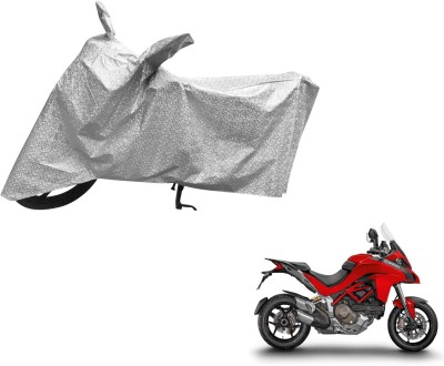 MOCKHE Waterproof Two Wheeler Cover for Ducati(Multistrada, Silver)