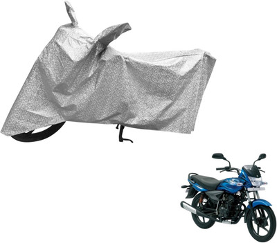 Auto Hub Waterproof Two Wheeler Cover for Bajaj(Platina, Silver)