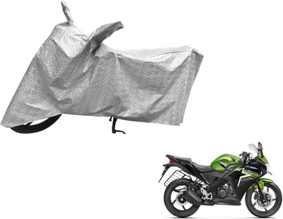 Auto Hub Waterproof Two Wheeler Cover for Honda(CBR 150R, Silver)