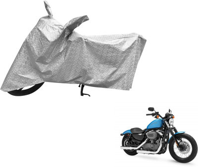 MOCKHE Waterproof Two Wheeler Cover for Harley Davidson(XL 1200, Silver)