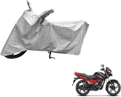 Auto Hub Waterproof Two Wheeler Cover for Hero(Glamour, Silver)