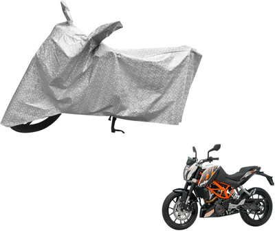 Auto Hub Waterproof Two Wheeler Cover for KTM(Duke 390, Silver)