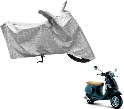 Flipkart SmartBuy Waterproof Two Wheeler Cover for Universal For Bike(Piaggio Vespa, Silver)