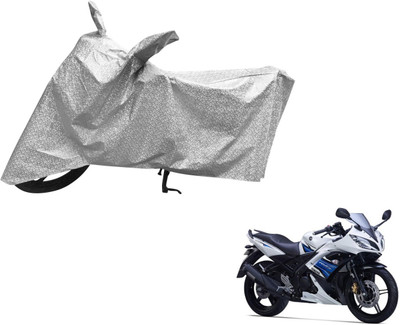 Auto Hub Waterproof Two Wheeler Cover for Yamaha(YZF R15 S, Silver)
