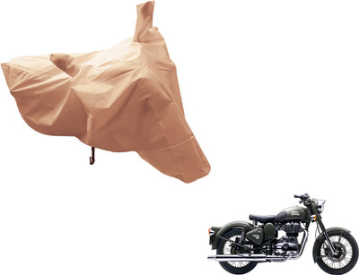 Flipkart SmartBuy Two Wheeler Cover for Royal Enfield(Battle Green, Pink)