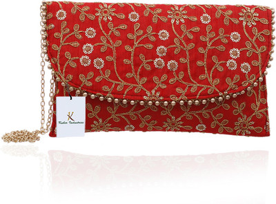 KUBER INDUSTRIES Casual Red  Clutch