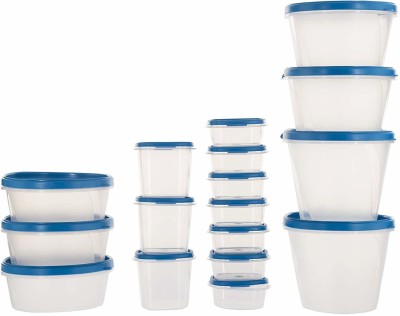 Cutting EDGE Polypropylene Grocery Container  - 1000 ml, 750 ml, 500 ml, 250 ml, 125 ml(Pack of 17, Blue)