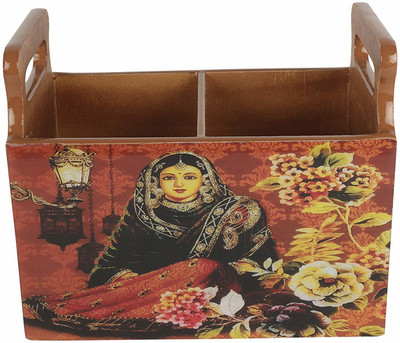 KolorFish Empty Cutlery Holder Case(Printed Single Lady  Holds 24 Pieces)