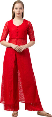 Hypnotizing style Women A-line Red Maxi/Full Length Dress
