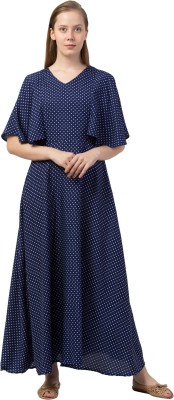 Hypnotizing style Women A-line Blue Dress