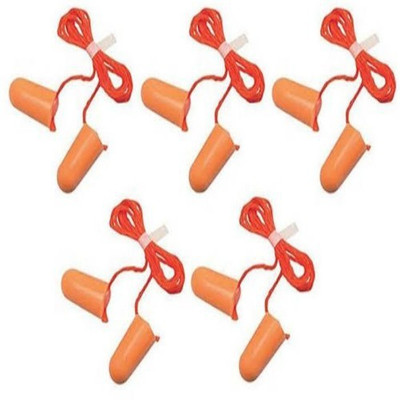Agarwals Corded Foam Disposable Ear Plugs, Pack of 5 Ear Plug(Orange)