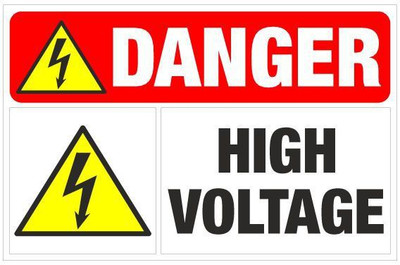Giant Innovative Danger High Voltage Emergency Sign