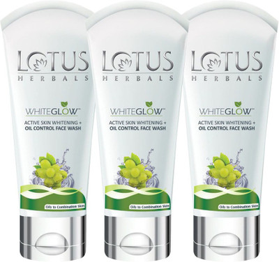 LOTUS Herbals WhiteGLOW Active Skin Whitening + Oil Control Face Wash(300 g)