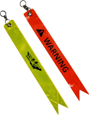 NPRC Safety Tag/Warning tag Fluorescent Reflector in Night Glow Like LED Light Fashion Modification Hanging Tie Ribbon Twin for Car & Bike Key Chain