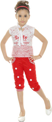F2CLUB Girls Party(Festive) Top Capri(RED)