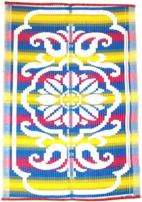 F K Industries Plastic Chatai Mat(Multicolor, Medium)