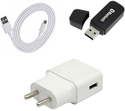 DAKRON Wall Charger Accessory Combo for Infinix S5(White)