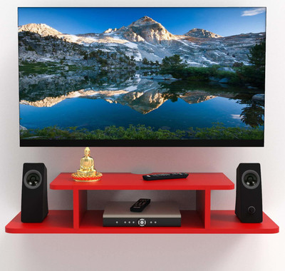 Umar Enterprises Wall T.V Set up box stand MDF Wall wifi stand MDF Wall hanging mounted floating Wall T.V entertainment set up box stand MDF MDF (Medium Density Fiber) Wall Shelf(Number of Shelves - 4, Red) Umar Enterprises Wall T.V Set up box stand MDF Wall wifi stand MDF Wall hanging mounted floating Wall T.V entertainment set up box stand MDF MDF (Medium Density Fiber) Wall Shelf(Number of Shelves - 4, Red)